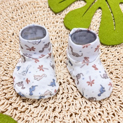  Kit Luva e Pantufas - Dinossauros Babys - Branco